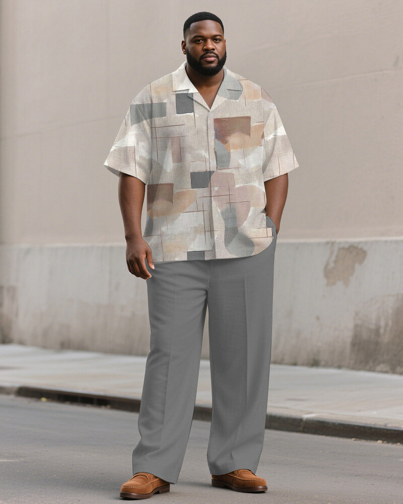 Collectible Collection - S-9XL Plus Size Men's Modern Abstract