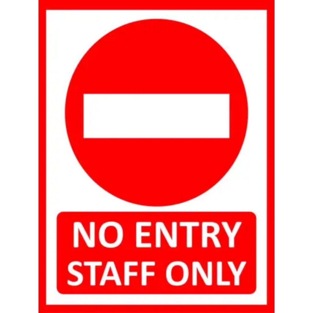 Vintage Collectible Signs - （2D Tin painting）Vintage “No Entry Staff