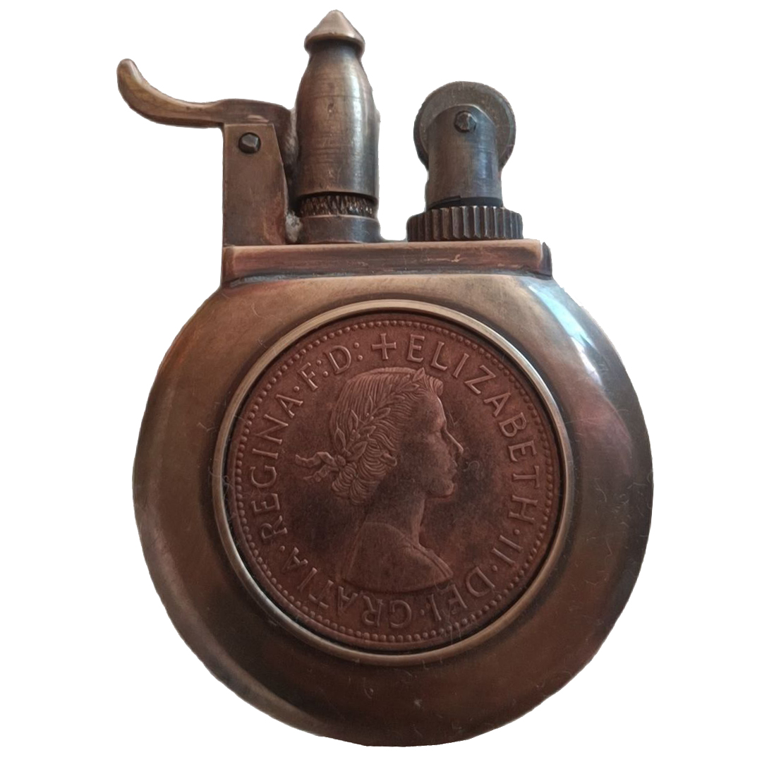 Vintage Collectible Lighters - Handmade Antique Gasoline Lighter Distressed Brass