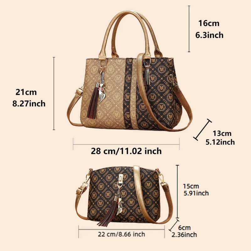 Women's Handbag Set with Shoul – Vintage Zipper Bewertung und Preis