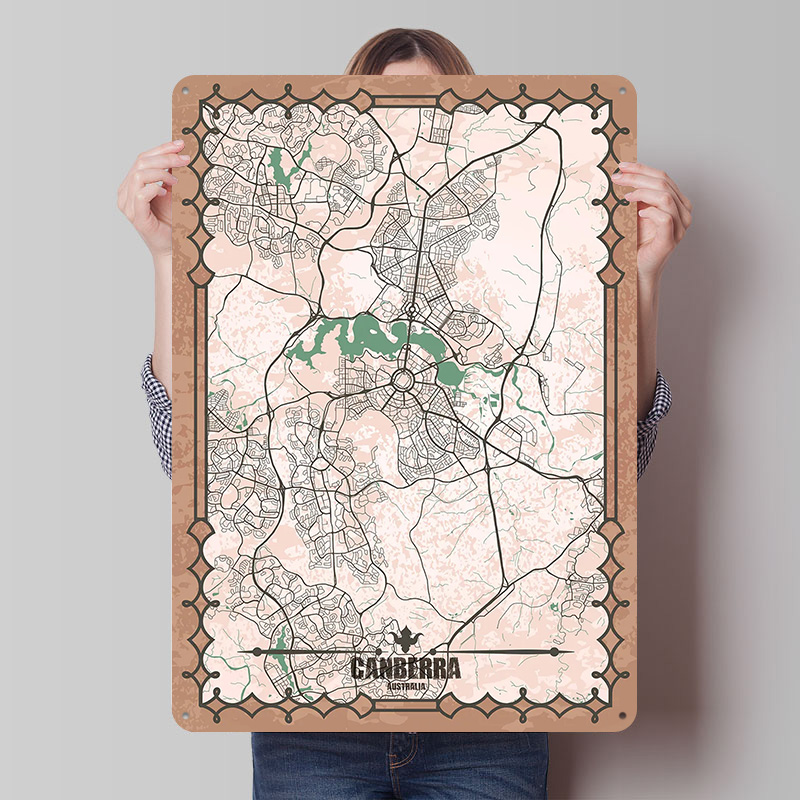 Canberra City Map Tinplate Pos – Canberra Vintage & Collectible Centre Reviews Bewertung und Preis