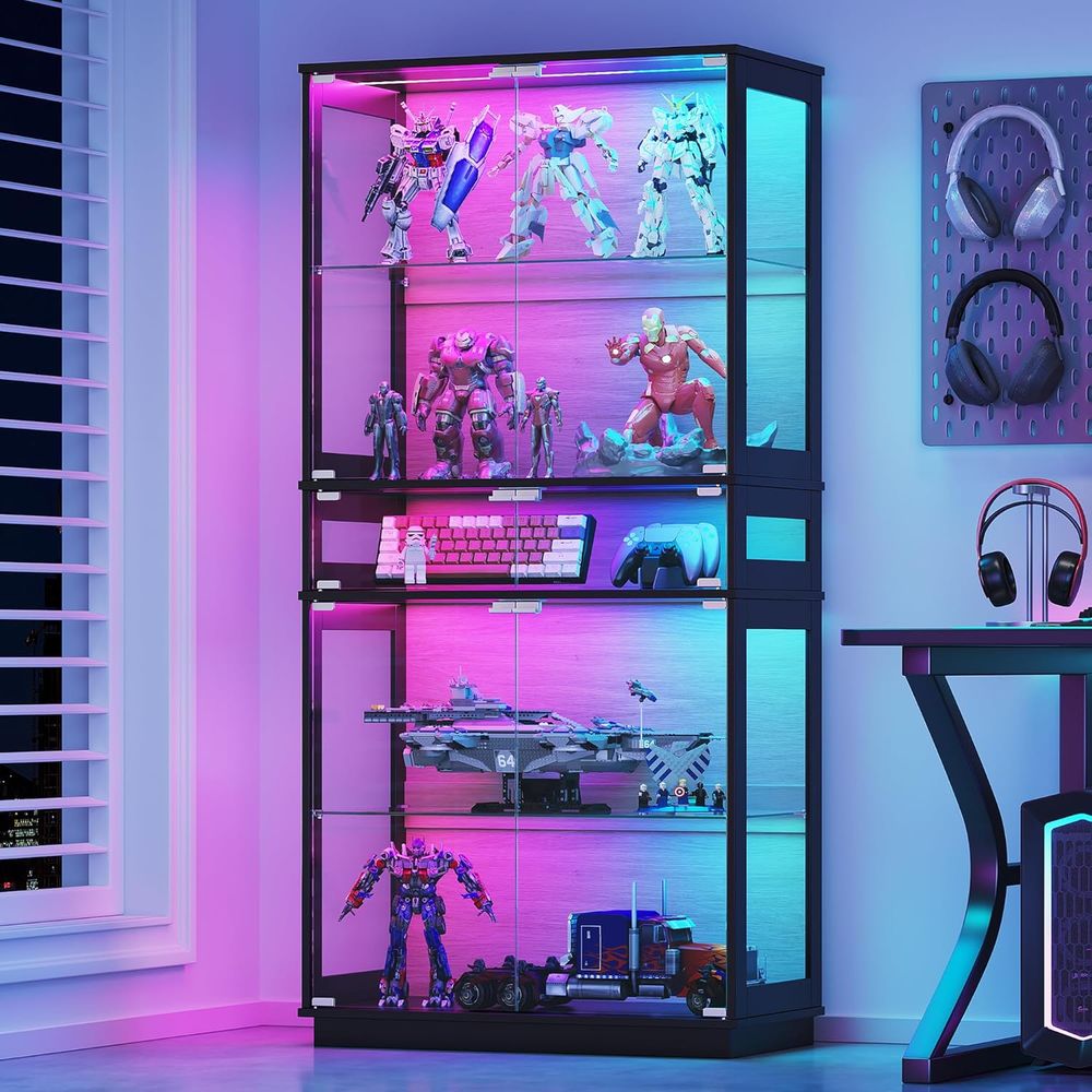 5-Tier LED Lighted Glass Displ – Collectible Collection Bewertung und Preis