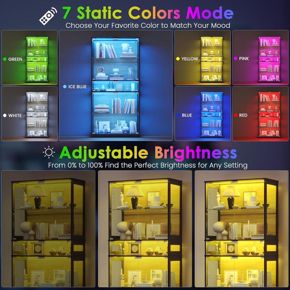 5-Tier LED Lighted Glass Displ – Collectible Collection Bewertung und Preis