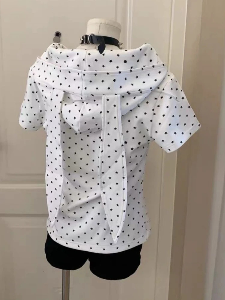 Japanese Star Print Rabbit's E – Vintage Zip Hoodie Bewertung und Preis