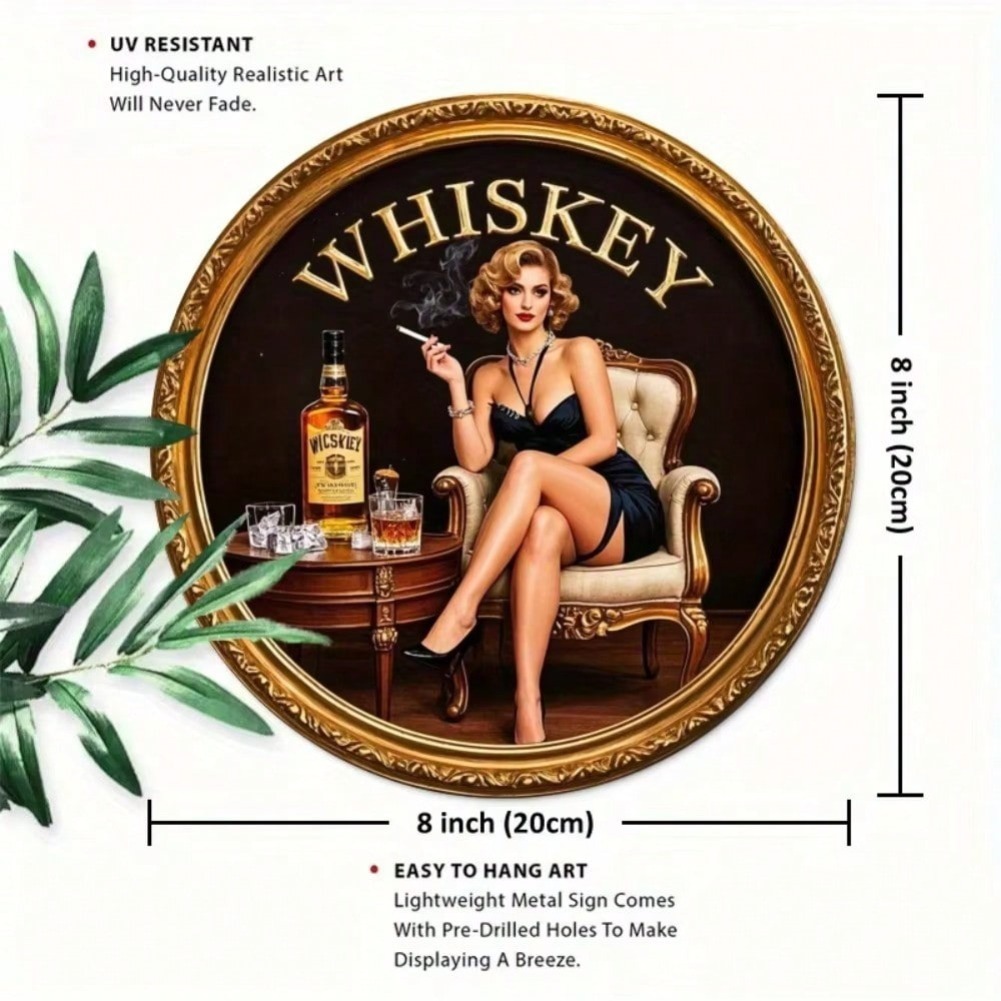 Rustic Round Vintage Whiskey L – Vintage Collectible Signs Bewertung und Preis