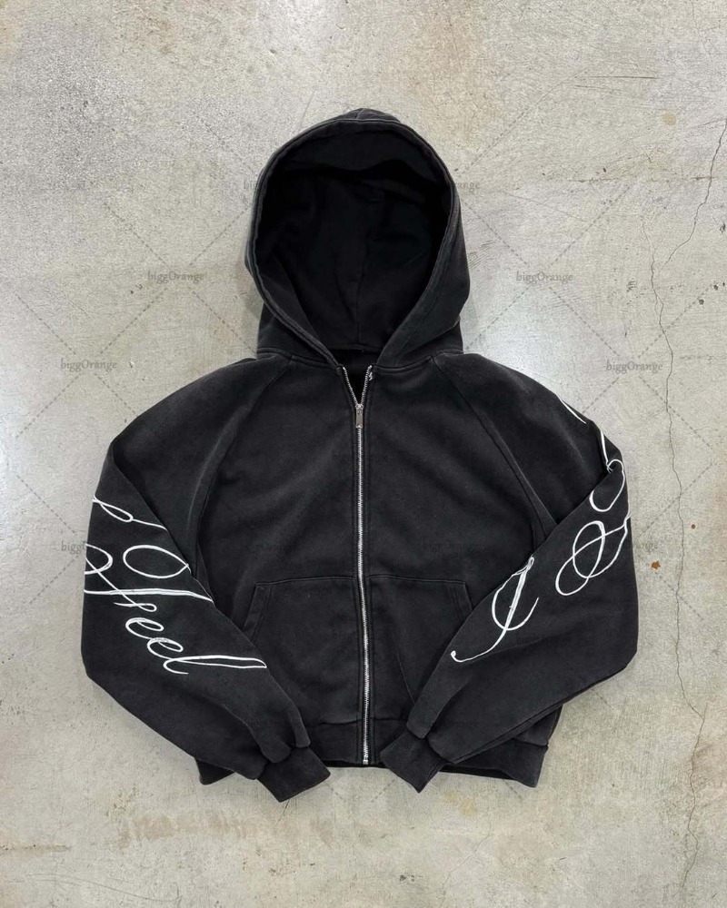 Y2K harajuku Gothic Letter Pri – Vintage Zip Hoodie Bewertung und Preis