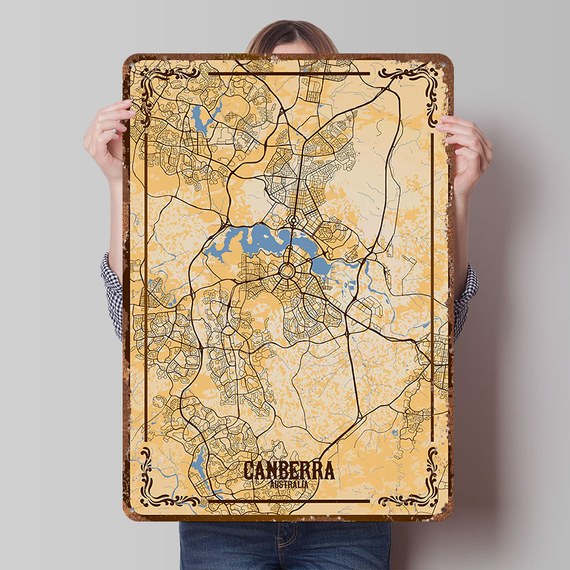 Canberra City Map Tinplate Pos – Canberra Vintage & Collectible Centre Reviews Bewertung und Preis