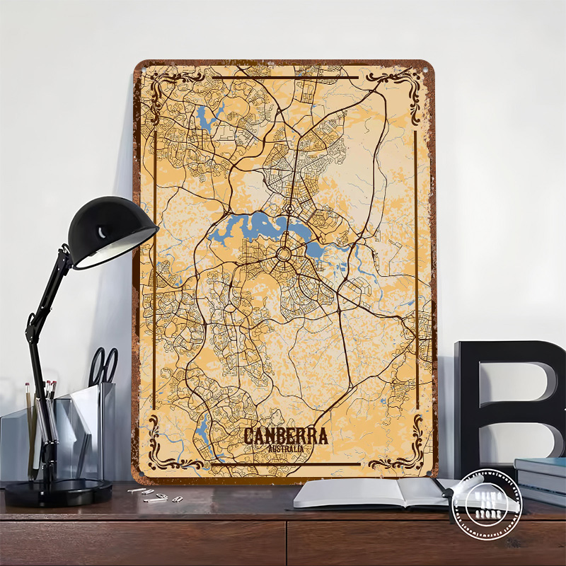 Canberra City Map Tinplate Pos – Canberra Vintage & Collectible Centre Reviews Bewertung und Preis