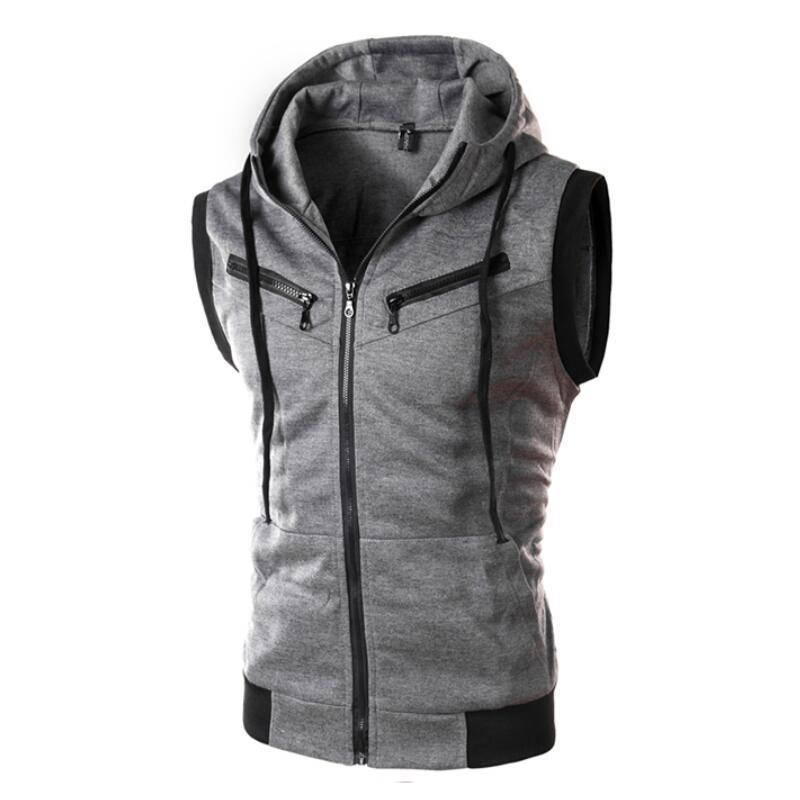 New Men's Hooded Sleeveless Ve – Vintage Zip Hoodie Bewertung und Preis