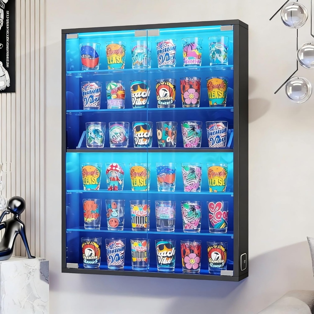 6-Tier Wall Display Case with  – Collectible Collection Bewertung und Preis