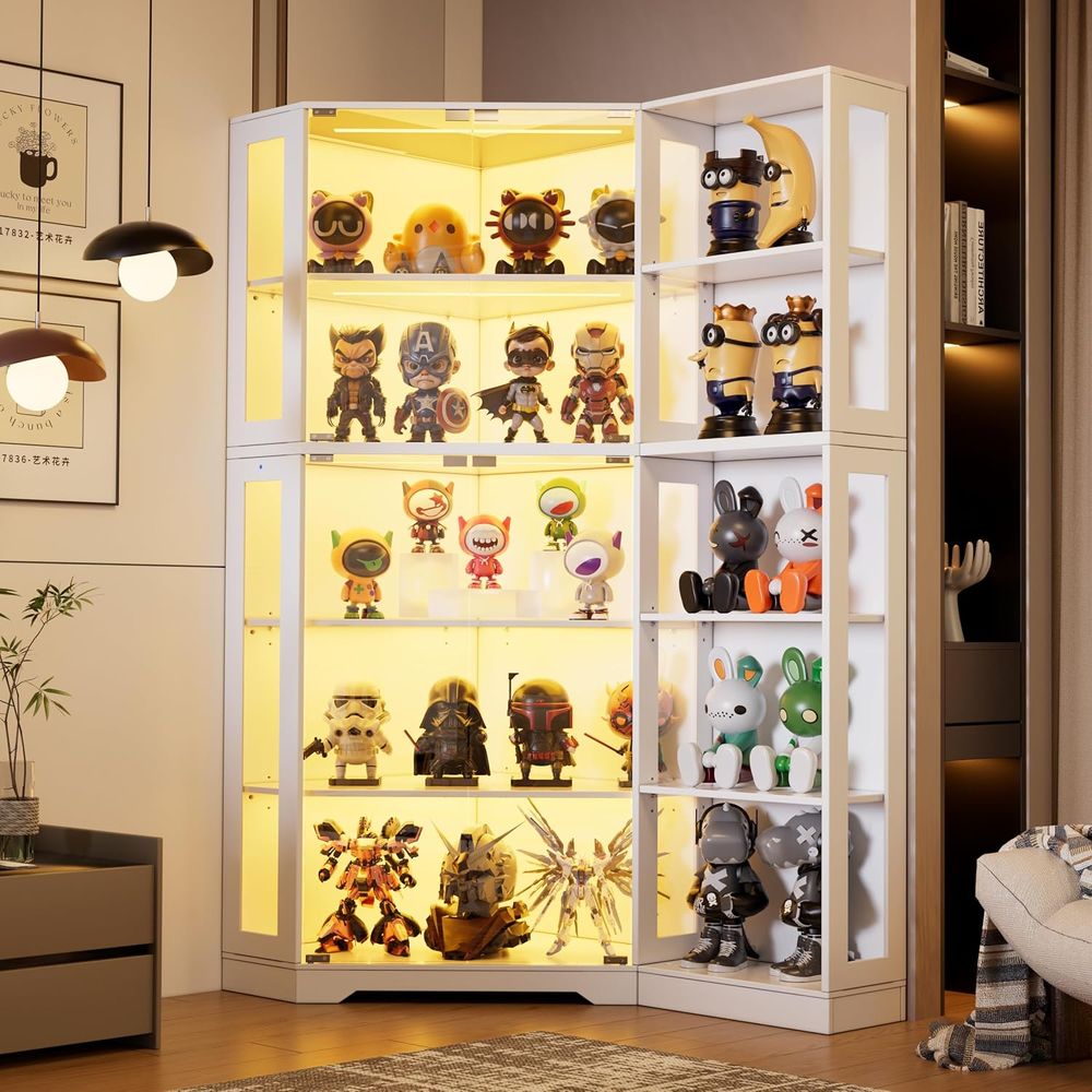 5-Tier Glass Display Cabinet w – Collectible Collection Bewertung und Preis