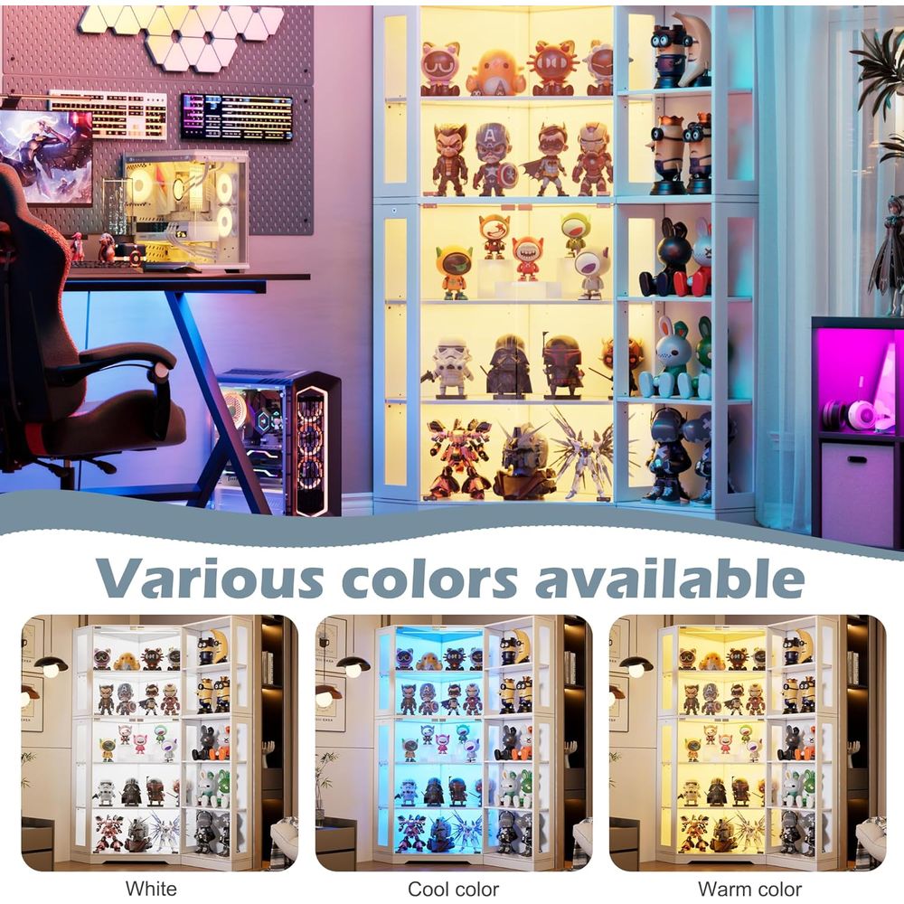 5-Tier Glass Display Cabinet w – Collectible Collection Bewertung und Preis