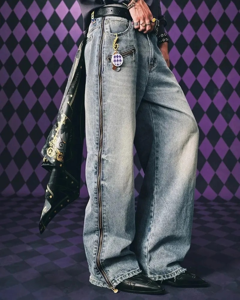 Y2K Streetwear Men Hip Hop Har – Vintage Zipper Bewertung und Preis