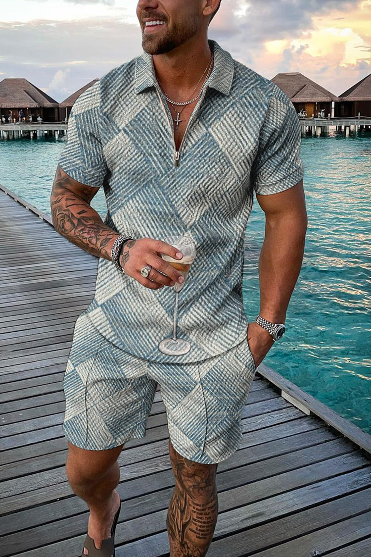 Vintage Men's Summer Casual Po – Vintage Zipper Bewertung und Preis