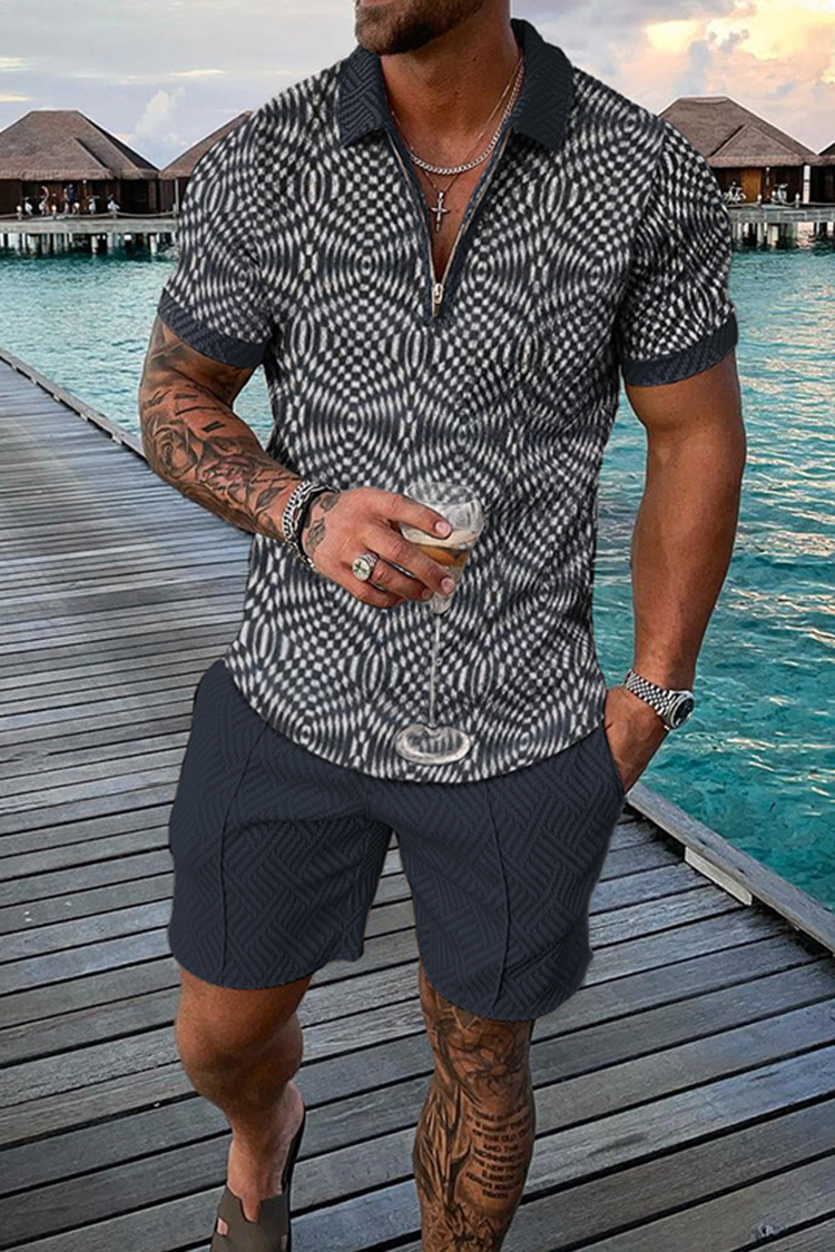 Vintage Men's Summer Casual Po – Vintage Zipper Bewertung und Preis