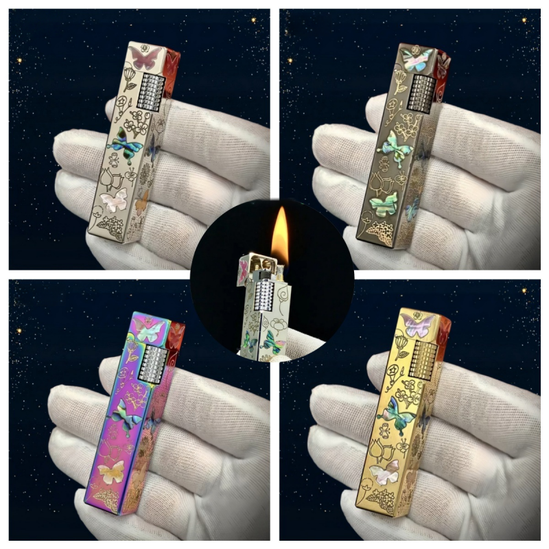 Unusual Brass Four sided Color – Vintage Collectible Lighters Bewertung und Preis