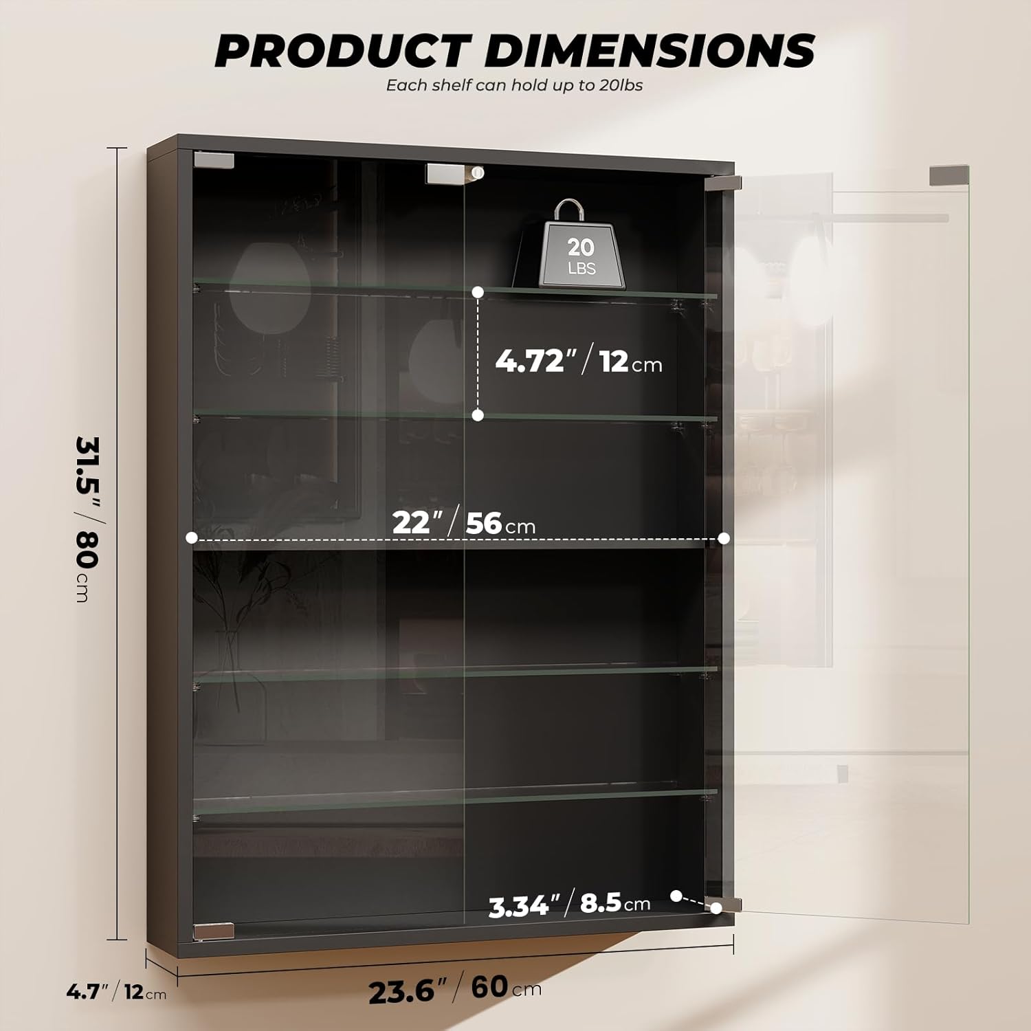 6-Tier Wall Display Case with  – Collectible Collection Bewertung und Preis
