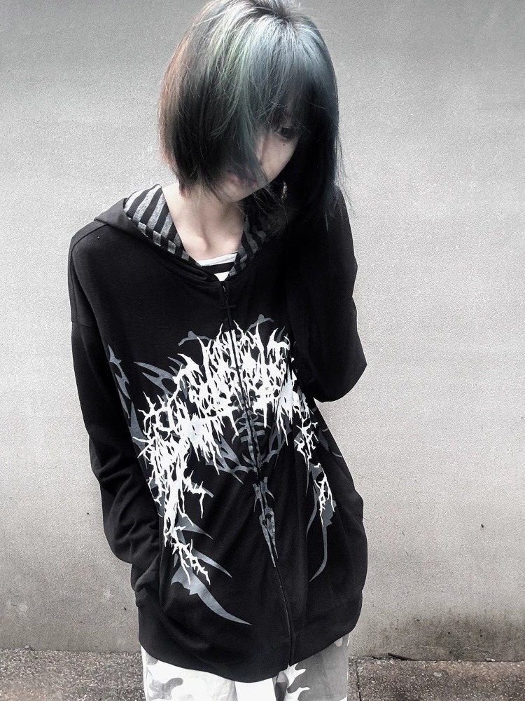 Subculture Y2k Japanese Hooded – Vintage Zip Hoodie Bewertung und Preis