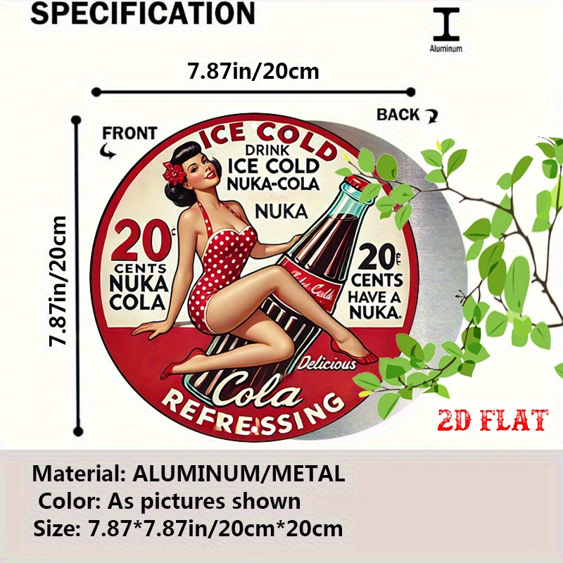 2D Flat, 1pc Retro Pin-Up 7.87 – Vintage Collectible Signs Bewertung und Preis