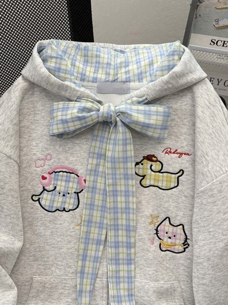 Fall Cartoon Cute Hoodies Wome – Vintage Zip Hoodie Bewertung und Preis