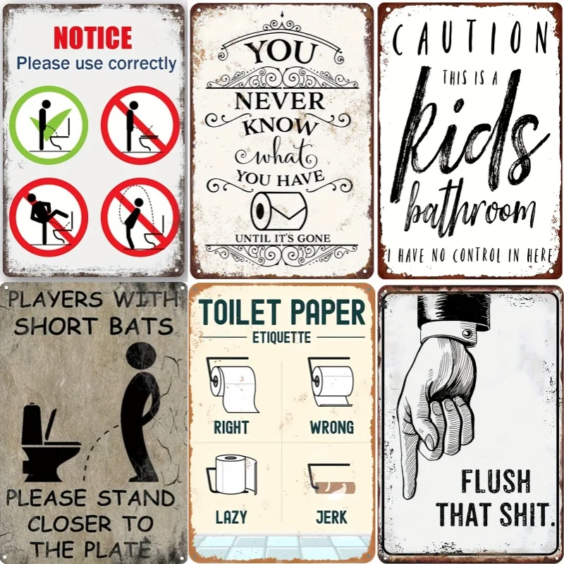 Funny Word Bathroom Decor Wari – Vintage Collectible Signs Bewertung und Preis