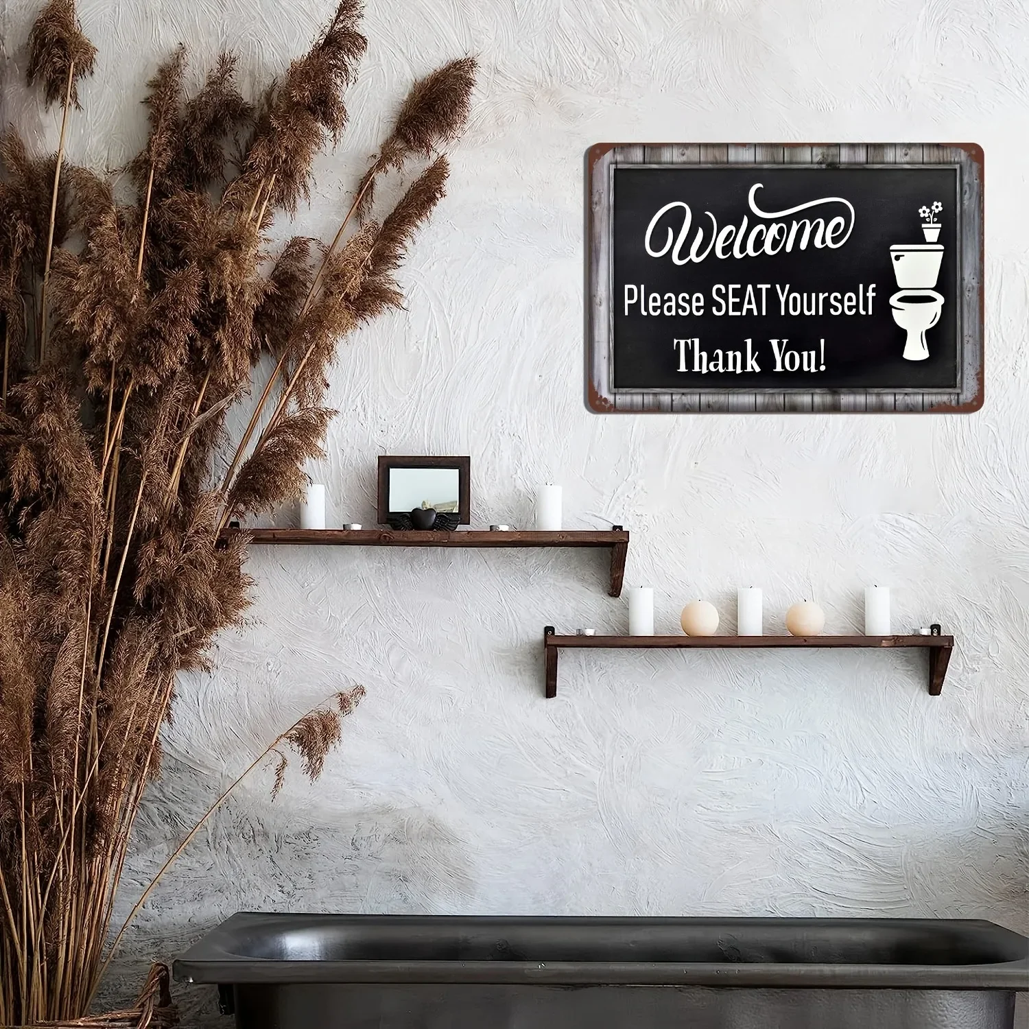 Funny Word Bathroom Decor Wari – Vintage Collectible Signs Bewertung und Preis