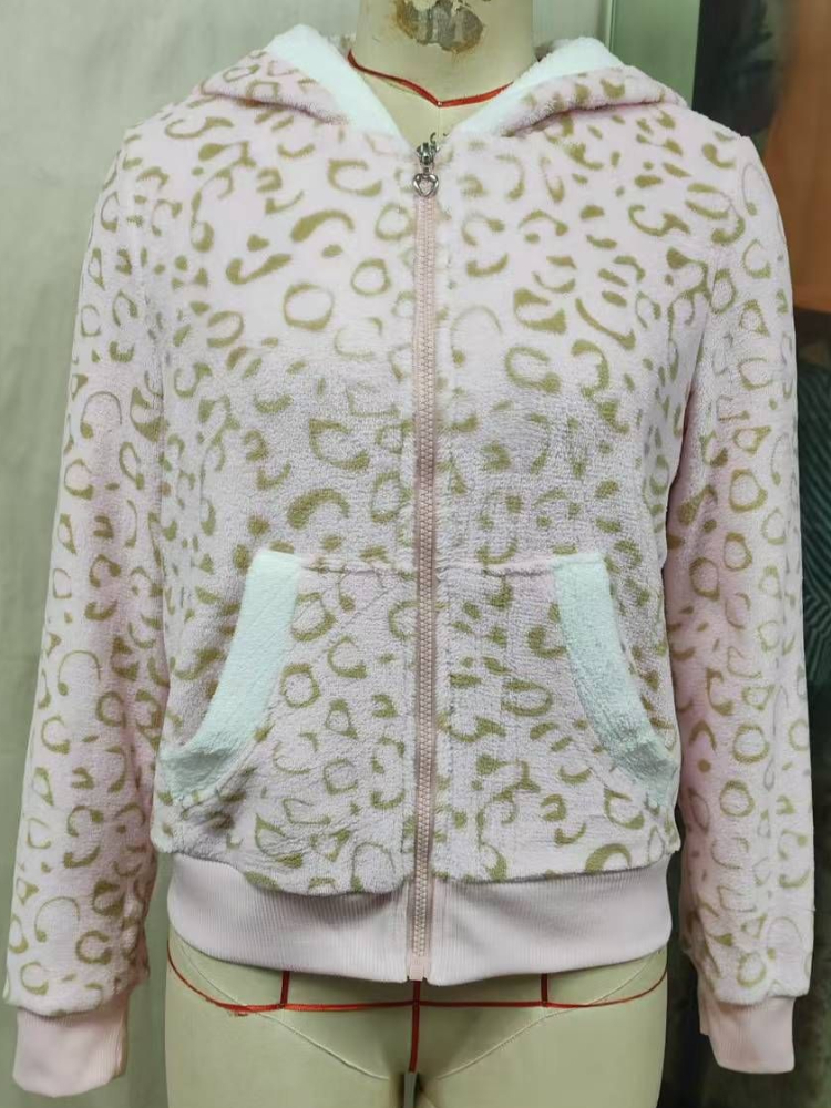 Cute pink Leopard Pint Hooded  – Vintage Zip Hoodie Bewertung und Preis