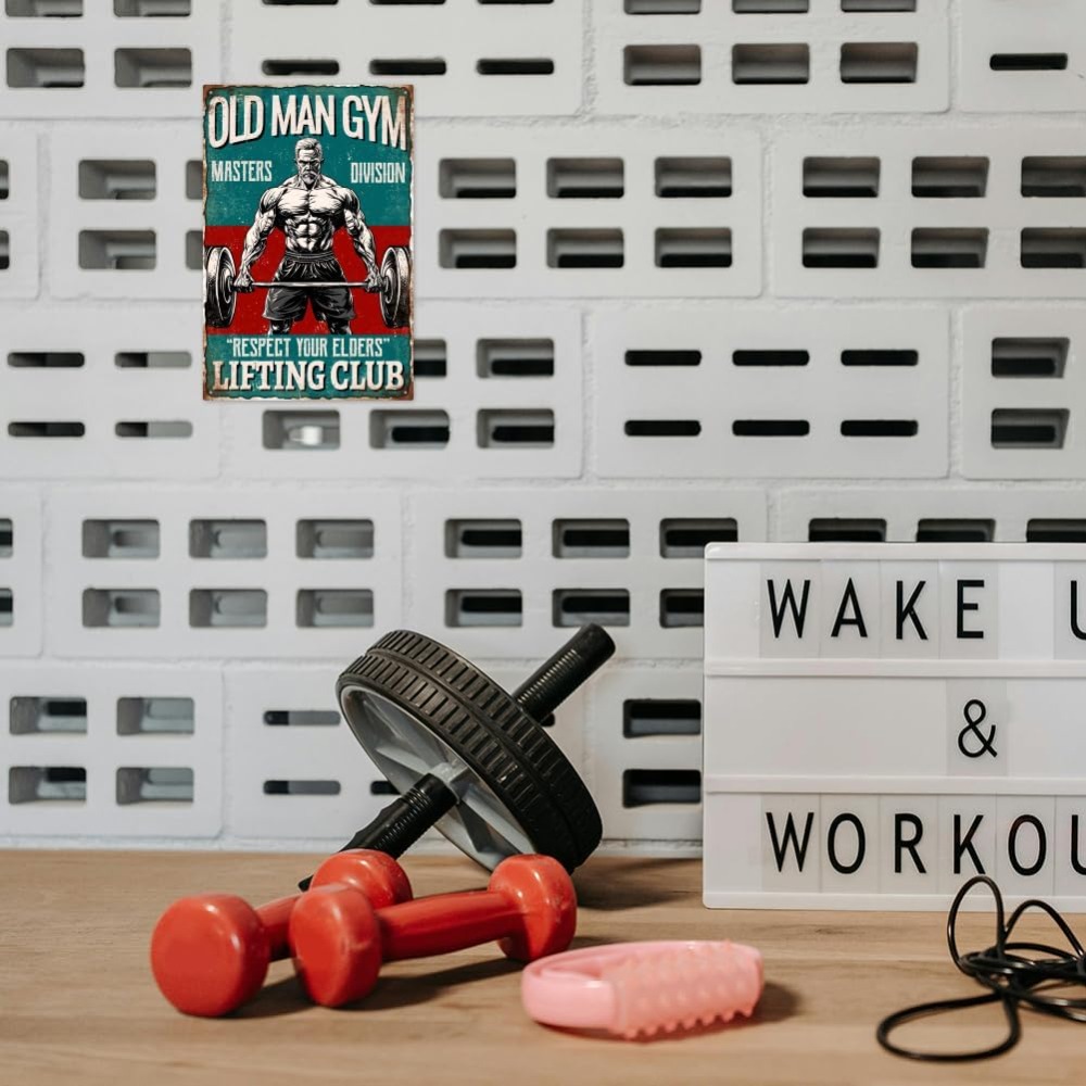 Vintage Old Man Gym Metal Tin  – Vintage Collectible Signs Bewertung und Preis