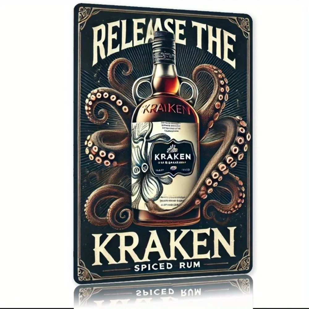 Vintage Kraken Spiced Rum Meta – Vintage Collectible Signs Bewertung und Preis