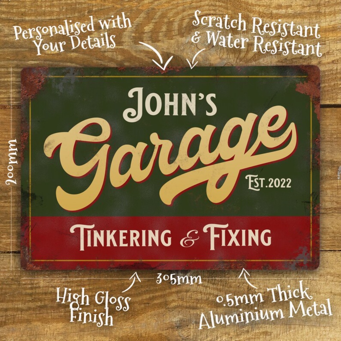 Custom Personalised Garage Met – Vintage Collectible Signs Bewertung und Preis
