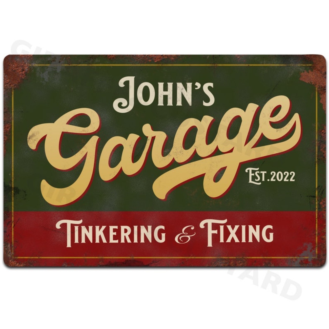 Custom Personalised Garage Met – Vintage Collectible Signs Bewertung und Preis