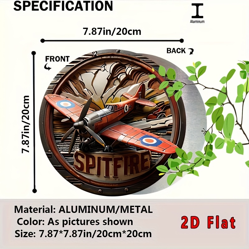 2D Flat - 1pc Vintage Spitfire – Vintage Collectible Signs Bewertung und Preis