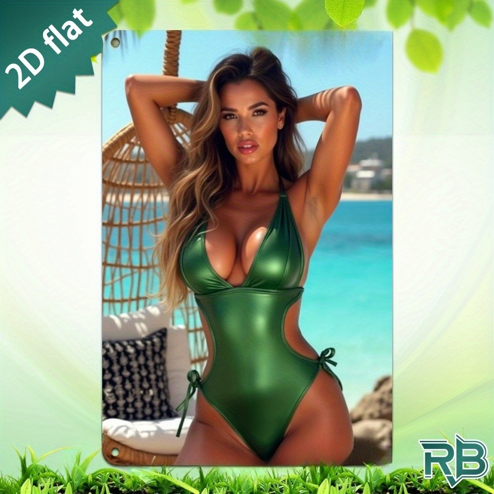 Vintage Green Swimsuit Beach G – Vintage Collectible Signs Bewertung und Preis