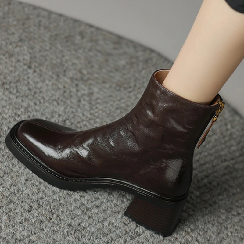 Autumn Vintage Thick Heel Wome – Vintage Zipper Bewertung und Preis