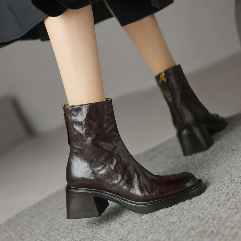Autumn Vintage Thick Heel Wome – Vintage Zipper Bewertung und Preis