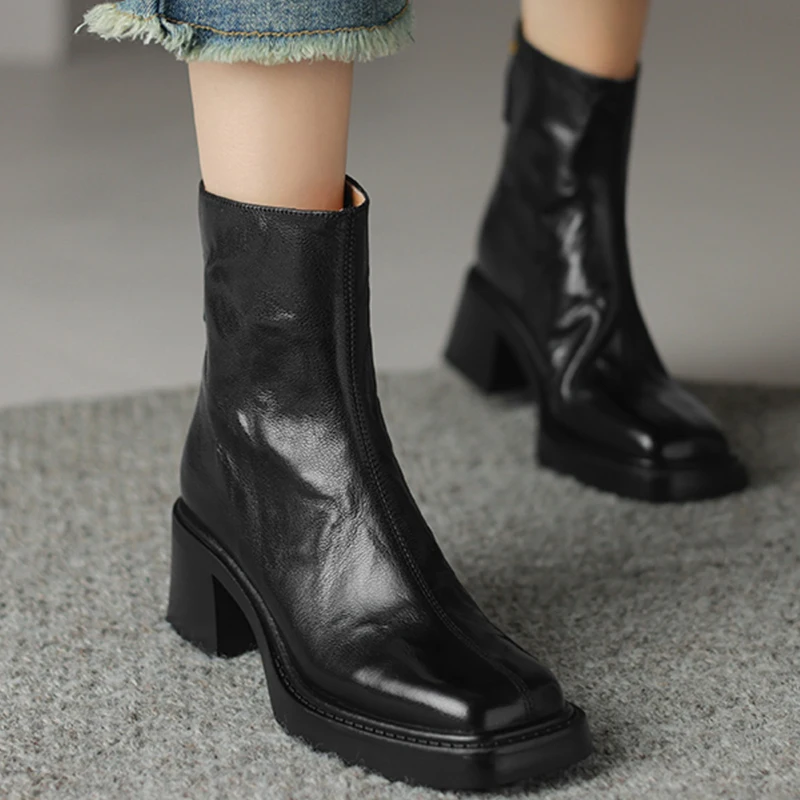 Autumn Vintage Thick Heel Wome – Vintage Zipper Bewertung und Preis
