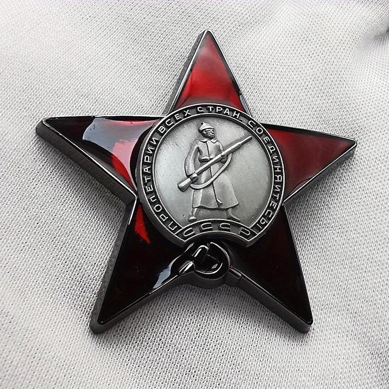1Pc Red Star Badge Lapel Pins  – Vintage Collectible Classics Bewertung und Preis