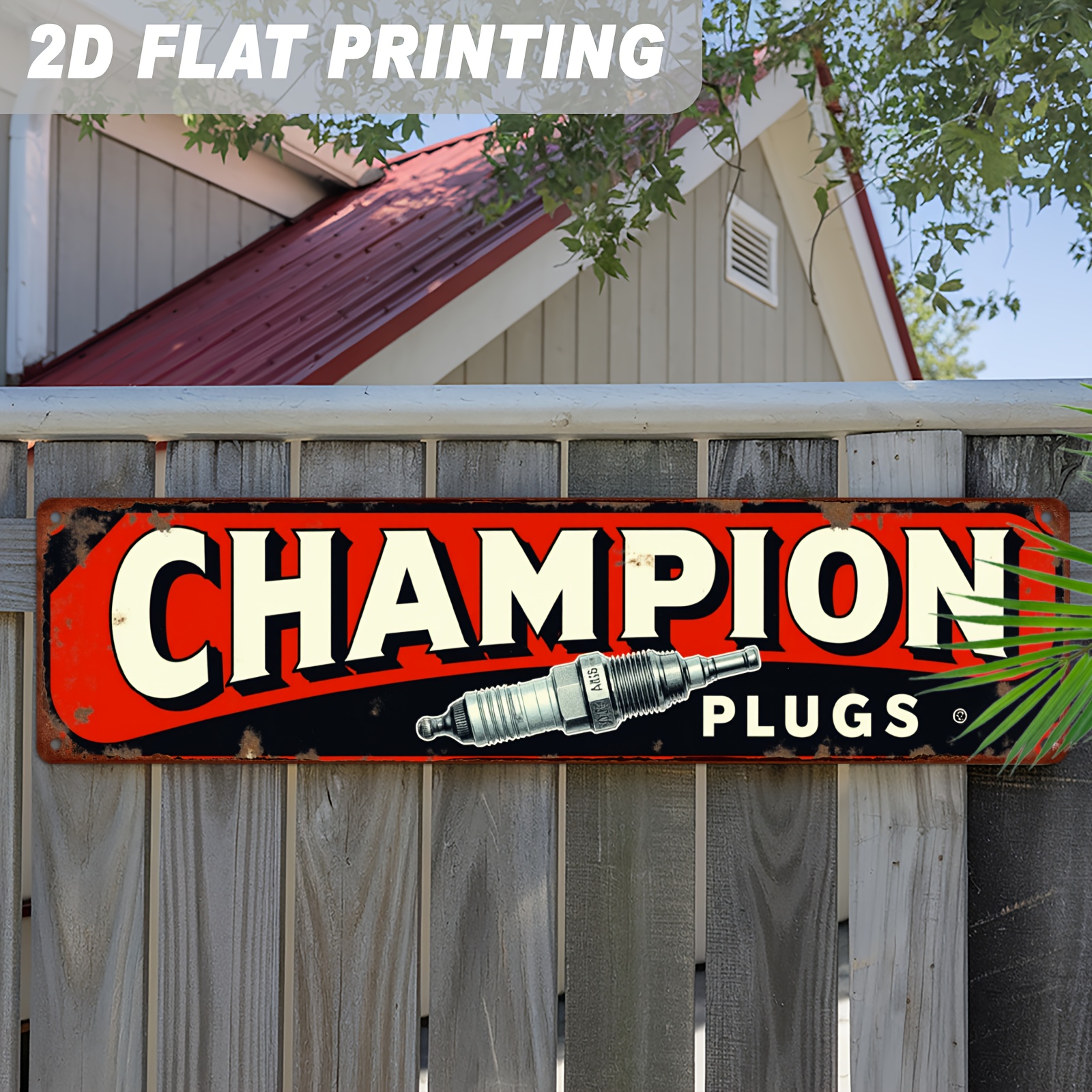 2D Flat, 1pc Champion Plugs Vi – Vintage Collectible Signs Bewertung und Preis